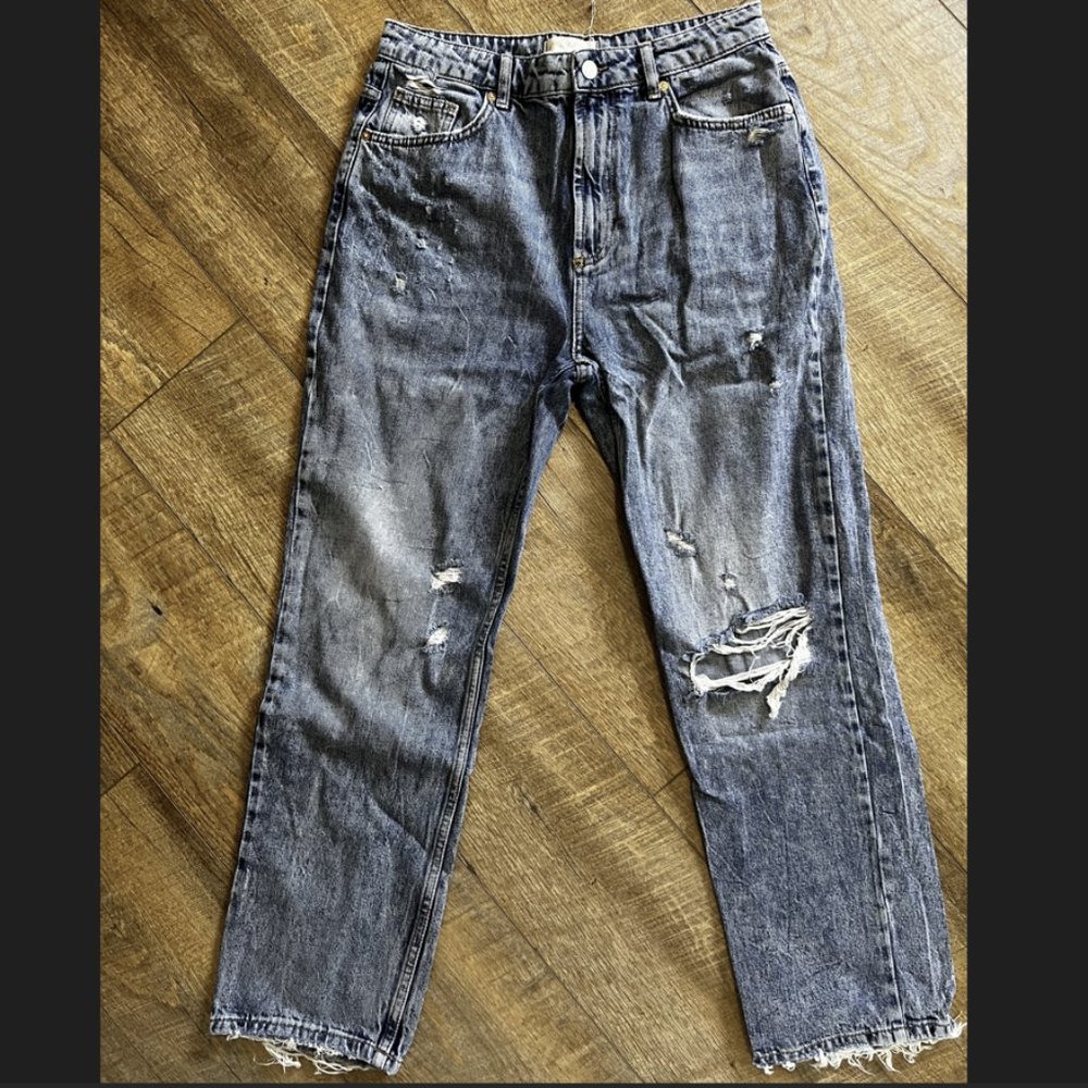 We The Free Jeans - Distressed Dakota Straight-Leg (Destroyed Blue)